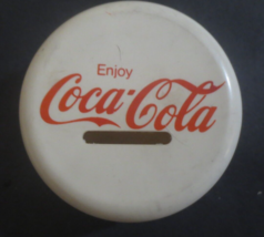 Enjoy Coca-Cola Crown Bank 3 inch Diameter Good Shape - £7.78 GBP