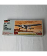 Monogram TWA Ford Tri-motor Model Kit 1:72 incomplete use for parts kitbash - $9.99