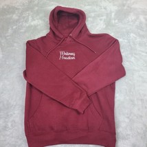 Whitney Houston Hoodie Hooded Sweatshirt Maroon Unixex Size Medium - $22.74