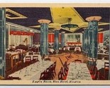 Empire Room Rice Hotel Houston Texas Linen Postcard - £7.78 GBP