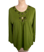 Embellished Long-Sleeve Tunic Top PROJECT Size L - £10.16 GBP
