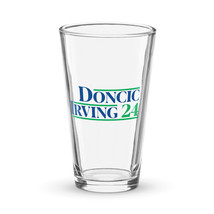 Luka Doncic &amp; Kyrie Irving Pint Glass 16 Oz Beer Dallas Mavericks Drink - £18.68 GBP