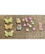 17 PC Jewelry Making LOT Butterflies Bears Resin Craft Charms DIY 1-2 Inch - $13.71 CAD