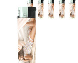 Russian Pin Up Girls D2 Lighters Set of 5 Electronic Refillable Butane  - $15.79