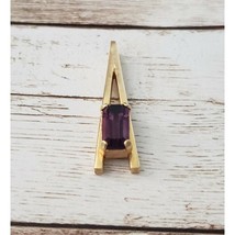 Vintage Avon Pendant - Gold Tone with Dark Purple Gem - No Chain Included - $17.99