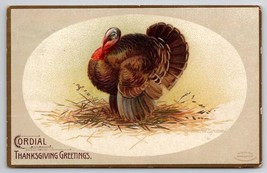 Ellen Clapsaddle Cordial Thanksgiving Greeting 1908 Auburn Maine Postcard J26 - £6.35 GBP