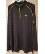 Under Armour Shirt Mens 2XL Gray Loose Fit 1/4 Zip Lightweight Pullover ... - $20.37