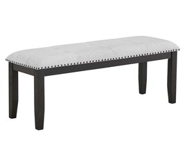 Upholstered Dining Bench - Light Gray &amp; Black - $194.99