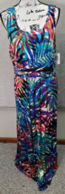 Spence Botanical Long Maxi Dress Womens XL Multi Palm Leaf Sleeveless Round Neck - £22.15 GBP