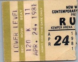 Vintage Rush Concert Ticket Stub Avril 24 1981 Kansas Ville Missouri - $51.41