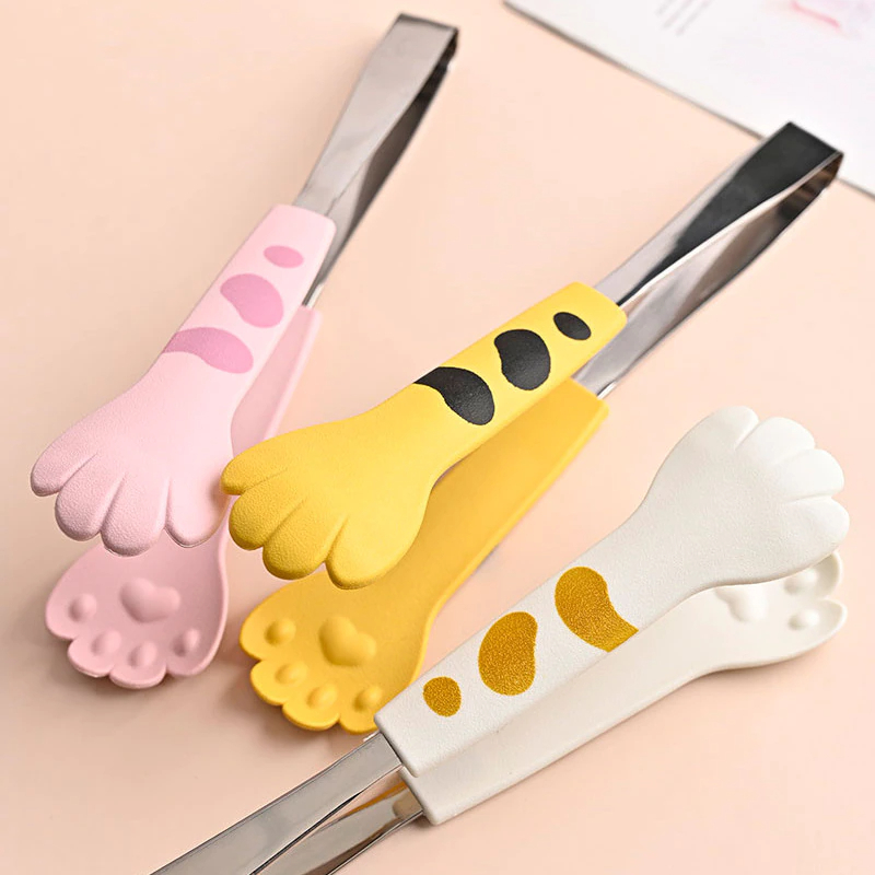 Cute Cartoon Meal Stainless Steel Barbecue Tongs Sandwich Baking Clip Kitchen - £11.79 GBP