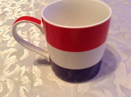 July 4th Kent Pottery USA cup holiday flag patriotic mug American stripes  - $11.99