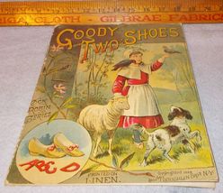 Antique Victorian Children&#39;s Linen Book Goody Two Shoes 1888 Mcloughlin - £47.74 GBP