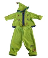 Banana Soup Baby 6-9 Months 2 pc Green Fleece Hoodie &amp; Pants Outfit Monk... - £7.74 GBP
