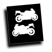 2X Motorcycle Decal Sticker on F4I CBR 600 sport bike rider car window trailer W - £10.97 GBP