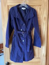 Women&#39;s Purple Belted Trench Coat Merona Sz Medium - $12.51 CAD