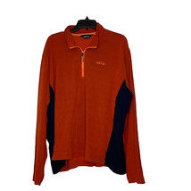 Orvis Mens 1/4 Zip Pullover Size XXL Orange Navy Blue Thermal Outdoors Fishing - £27.58 GBP