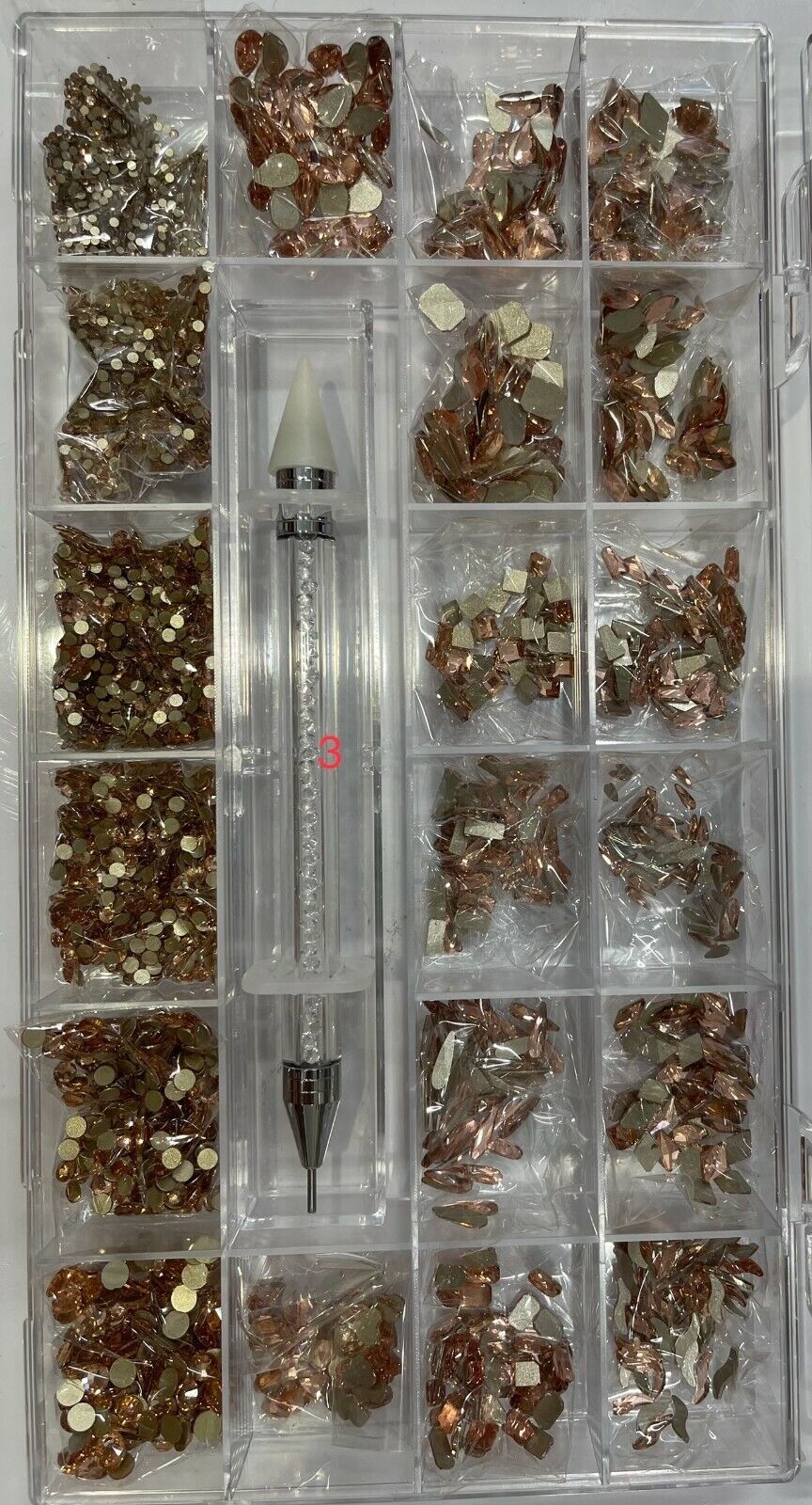 Galaxy Nail Art Rhinestones Flatback Crystal Multi Shapes Box Kit 7828 PCS Item image 6