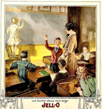 1922 Jell-O Dessert School  Lithograph XL Advertisement 14 x 11&quot; Gelatin - £27.13 GBP