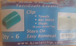 Bimini Clip For Boating Teal Color 1pkg of 6pcs-For Towels/Wet Shirts/Sh... - $34.53