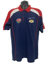 NASCAR Polo Shirt Navy Red 24 Du Pont Motorsports Short Sleeve Men&#39;s Size M - £19.41 GBP