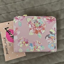 Nwt Betsey Johnson Ditsy Floral Wallet Pink &amp; Blue Money Vegan Leather - $44 - £19.83 GBP