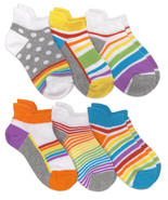 Jefferies Socks Girls Sport School Low Cut No Show Ankle Rainbow Tab Soc... - $21.93 CAD