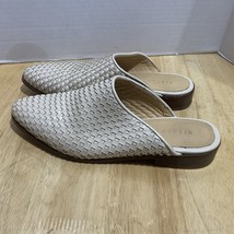 Nisolo Ama Woven Flat - Beige Leather - Women&#39;s Size 9.5 - Retail $180 - $45.18