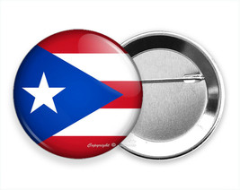 Puerto Rico Flag Star Stripes Symbol Emblem Pin Pinback Button Badge Gift Idea - £10.29 GBP+