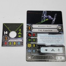 Star Wars X-Wing Miniatures Game Academy Pilot Tie Fighter Card and Ship... - $1.97