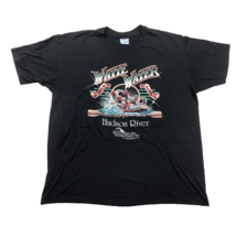 Vintage Hudson River White Water Rafting Black Cotton T-Shirt 1988 Size ... - $29.69