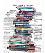 Art N Wordz Stacked Books Original Dictionary Sheet Pop Art Wall or Desk... - €21,30 EUR