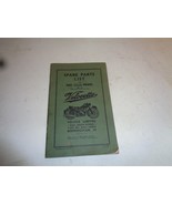 1954 Velocette MAC 350cc Motorcycle Spare Parts List - $87.12