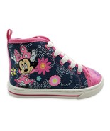 Disney Minnie Mouse Shoes Size 10 Toddler Sneakers Hi Tops - £15.94 GBP