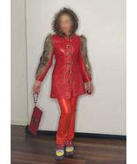 Vintage Orange Leather Fox Fur 1960s Coat Jacket, AMAZING, Offers welcome! - €983,55 EUR