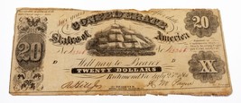 1861 Confederate States Note T-9 in Fine Condition - €128,54 EUR
