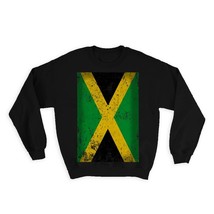 Jamaica : Gift Sweatshirt Flag Retro Artistic Jamaican Expat Country - £22.80 GBP