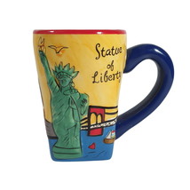 Statue Of Liberty Hand Painted New York Coffee Mug Cup Collectable Ceramic Tea - £18.63 GBP