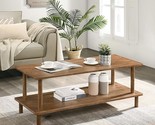 Wood Coffee Table - 47 Inch Wooden Modern Center Table, 3 In 1 Coffee Ta... - $370.99