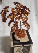 Handmade Natural Baltic Amber Tree 9 Inch Figure Desk Table Display With Box - £118.63 GBP