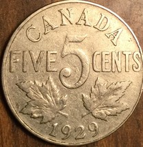 1929 Canada 5 Cents Coin - £1.10 GBP