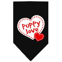 Puppy Love Screen Print Bandana Black Small - £9.11 GBP