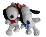 Snoopy Pet Toys Lot of 2 7 inch Sewn in eyes - $7.62