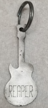 Reaper Keychain Electric Guitar Cut Engraved Metal 2001 - $11.35