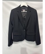 Merona Rich Black Blazer Suit Jacket Stretch Rayon Blend NWOT 2 - $32.52 CAD
