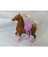 Polly Pocket Small Horse Figure 4 Inch Brown Blond Mane Tail - £6.03 GBP