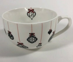 Brighton White w Black Red Holiday Ornaments Coffee Latte Mug Christmas ... - $17.77