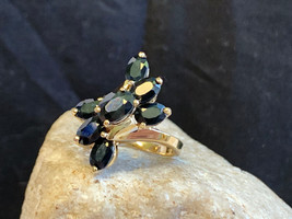 10K Yellow Gold Ring 4.32g Fine Jewelry Sz 6.75 Band Oval Onyx Stone Prong - £241.24 GBP