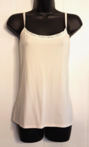 Secret Treasures Eggshell Tank Top Lace Trim size XL Spandex Stretch Und... - $9.84