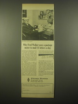 1966 Pitney-Bowes Simplex Postage Meter Ad - Why Fred Walker uses - $18.49
